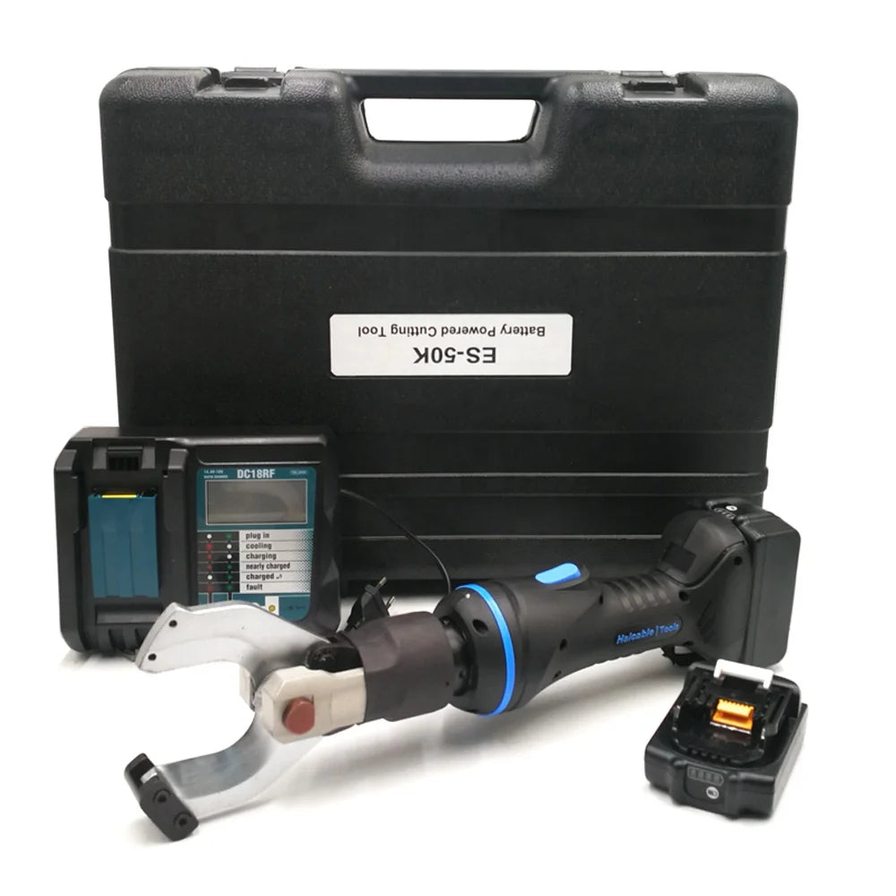 ACSR Armoured Cable ES-50K Battery Operated Cordless Cable Cutter Hydraulic Tools with Max 50mm Cutting Capacity