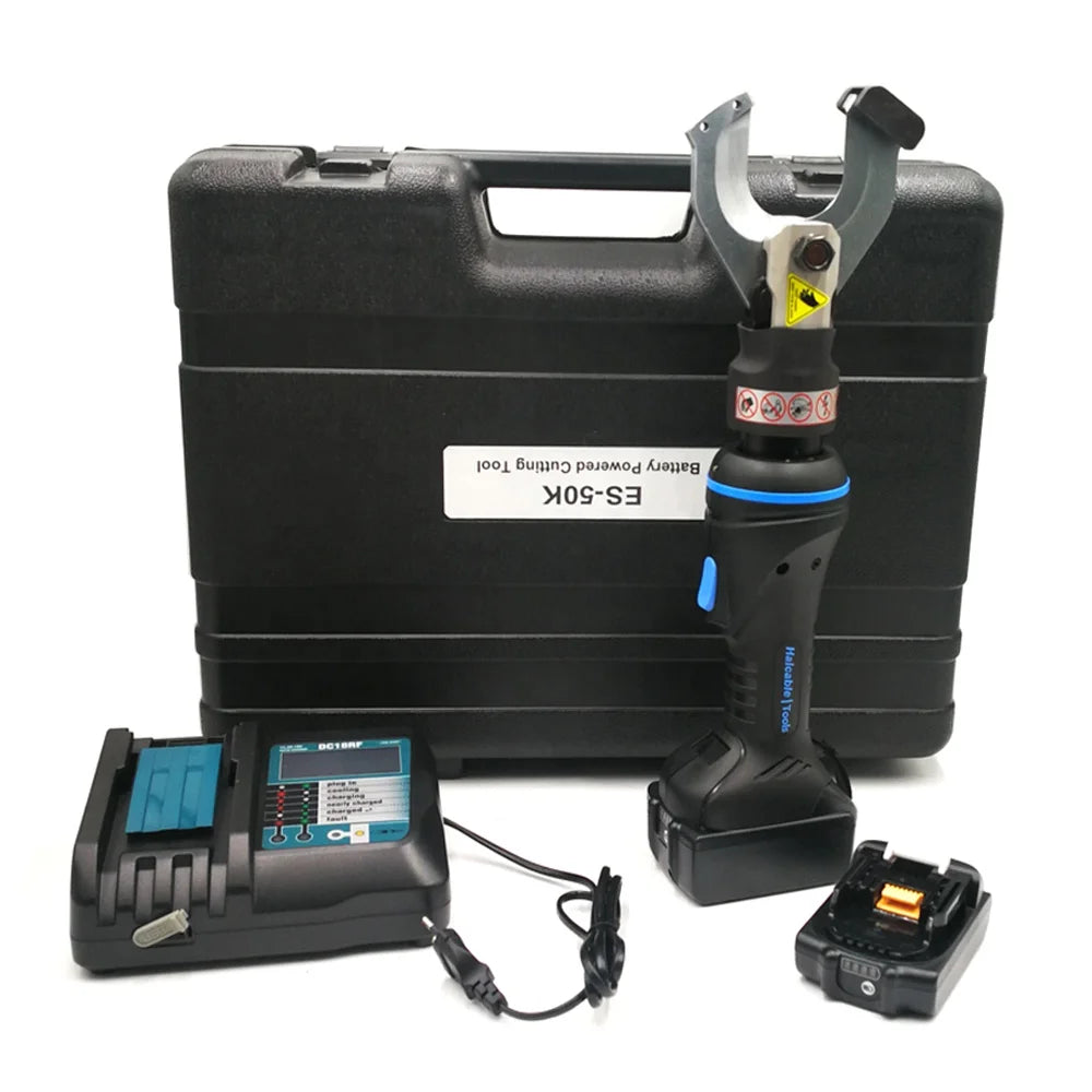 ACSR Armoured Cable ES-50K Battery Operated Cordless Cable Cutter Hydraulic Tools with Max 50mm Cutting Capacity