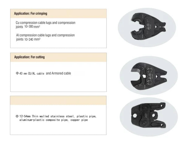 SD1550 3in1 Portable Rechargeable Battery Powered Hydraulic Tool for Crimping Cutting & Pipe Pressing