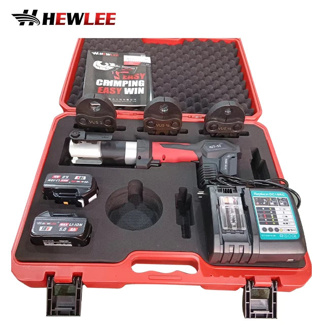 HEWLEE HZT-50 Portable Plumbing Press ToolCopper Stainless Steel Cooper Pex -Pipe Electric Hydraulic Crimping Tool