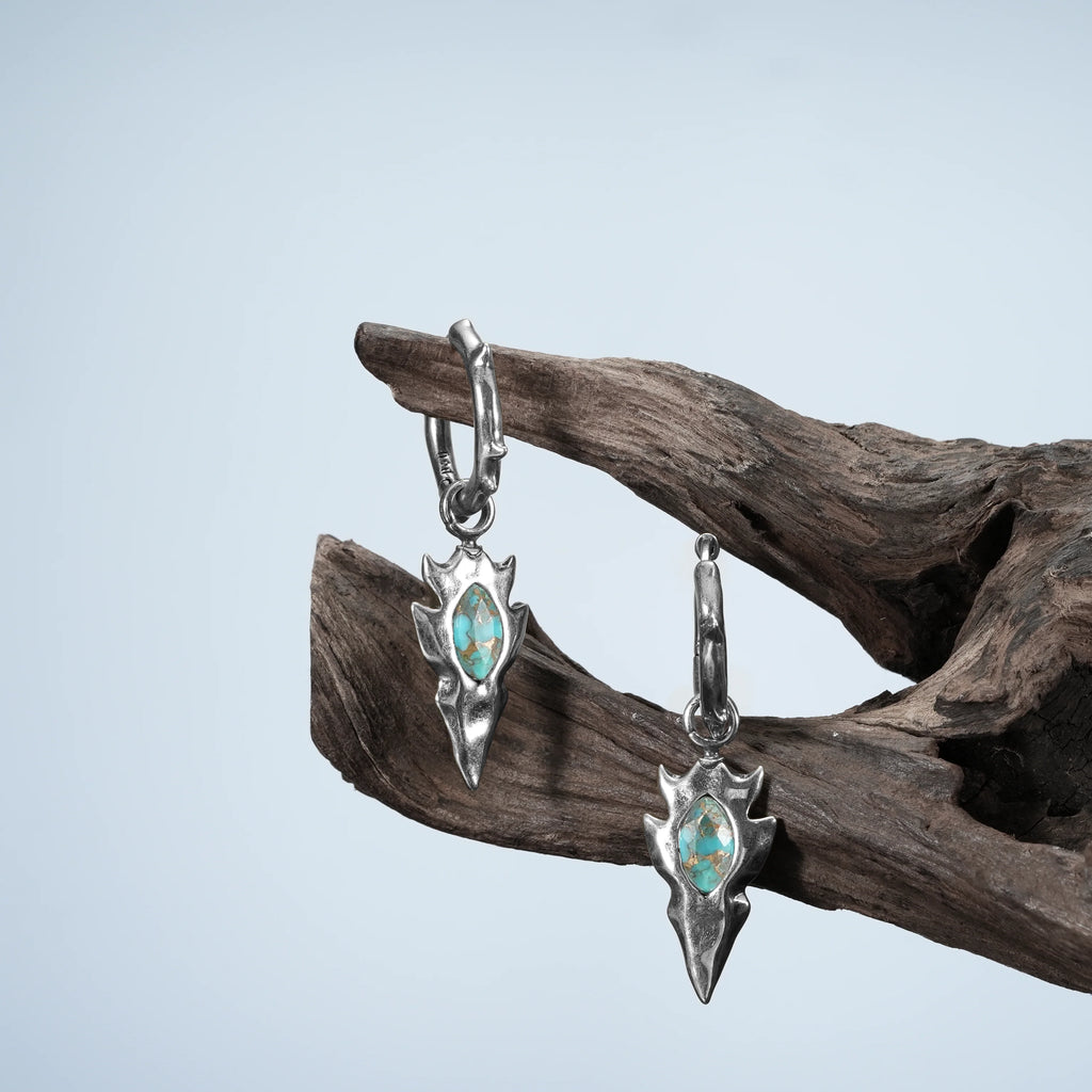 KNAPPED STONE EARRINGS
