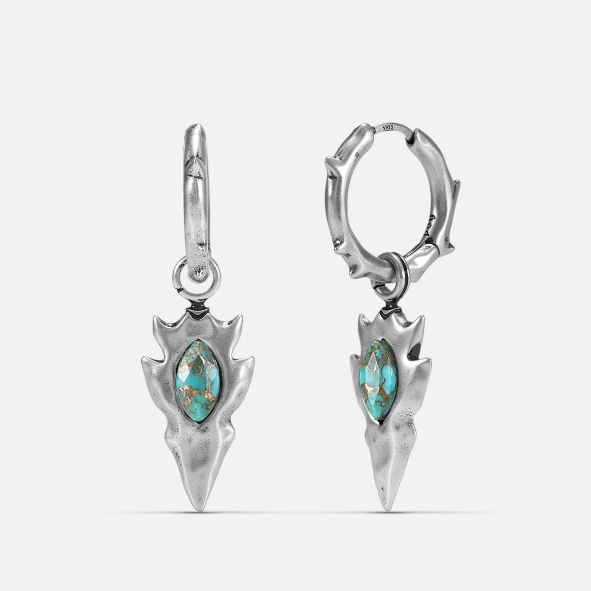 KNAPPED STONE EARRINGS